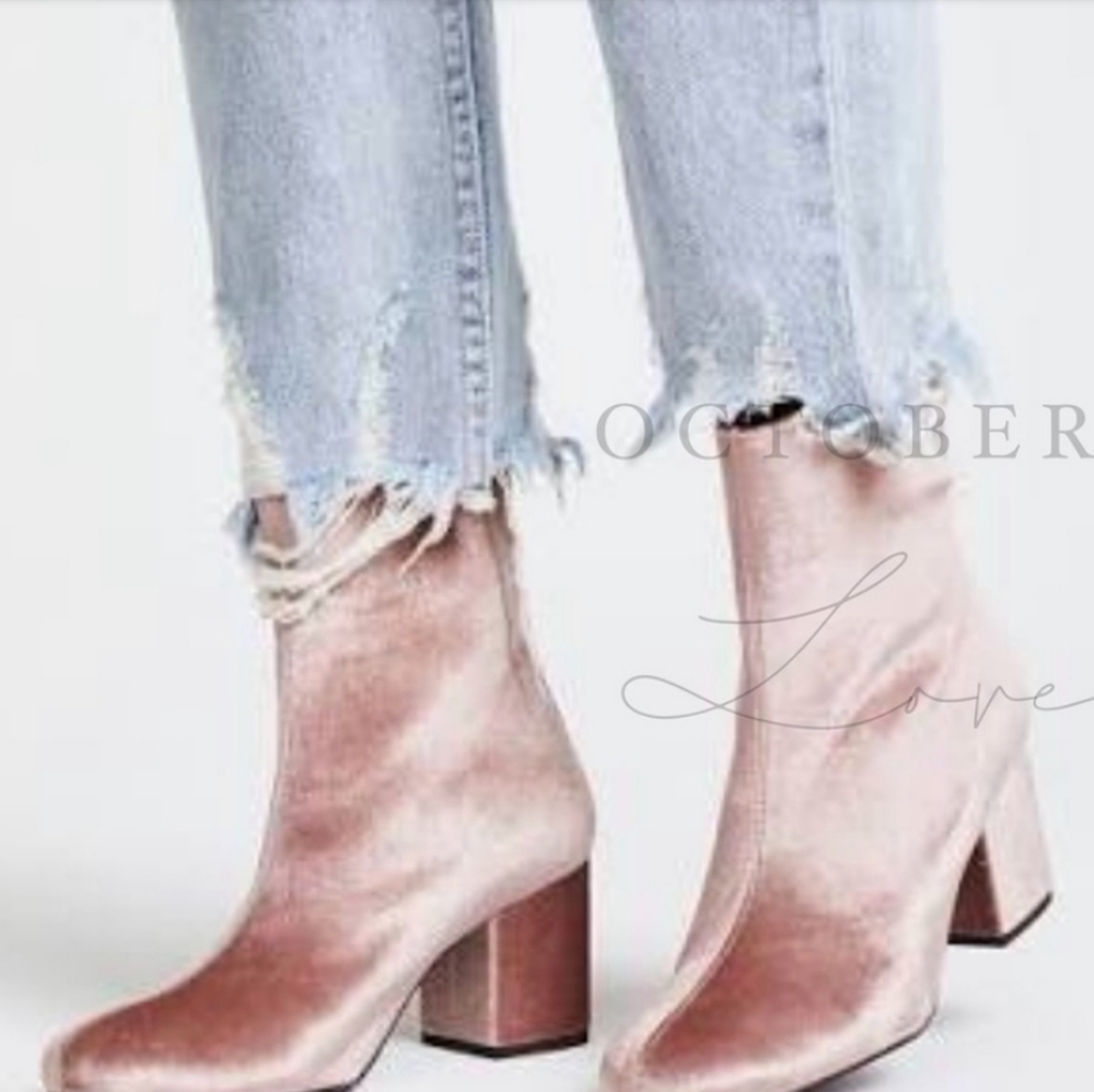FREE PEOPLE Cecile Velvet Booties - Picture 6 of 15